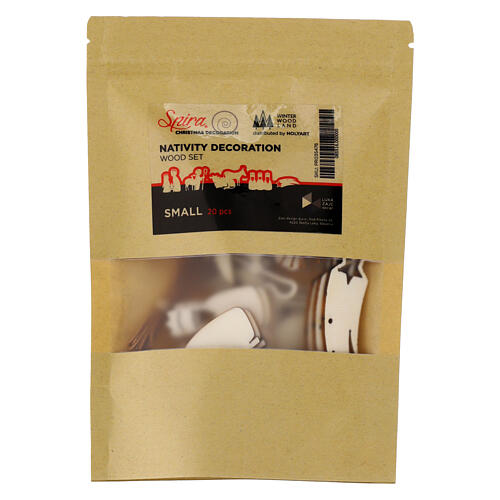 SPIRA Small Nativity decorations for Christmas tree, 2 in, set of 20 wooden pieces 5