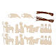 SPIRA Small Nativity decorations for Christmas tree, 2 in, set of 20 wooden pieces s1