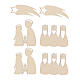 Décorations SPIRA Nativity 5 cm pour sapin de Noël crèche Small bois 20 pcs s3