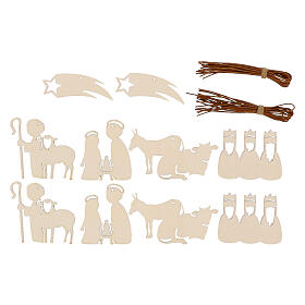 Small SPIRA Nativity Wooden Christmas Tree Ornaments, 20 pcs, 5 cm
