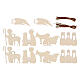 Decoraciones SPIRA Nativity 6 cm árbol Navidad Medium madera 20 piezas s1