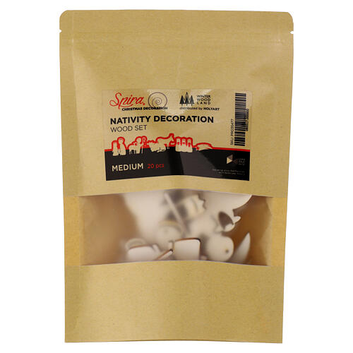 Decorações SPIRA Natividade 6 cm árvore Natal Medium madeira 20 unidades 5