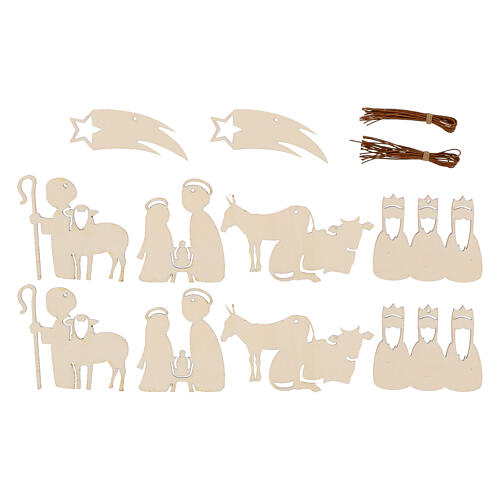 SPIRA Weihnachtsbaumschmuck Krippe – 20-teilig, Large, Holz 8 cm 1