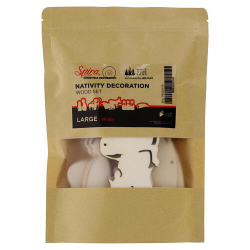 SPIRA Weihnachtsbaumschmuck Krippe – 20-teilig, Large, Holz 8 cm 5