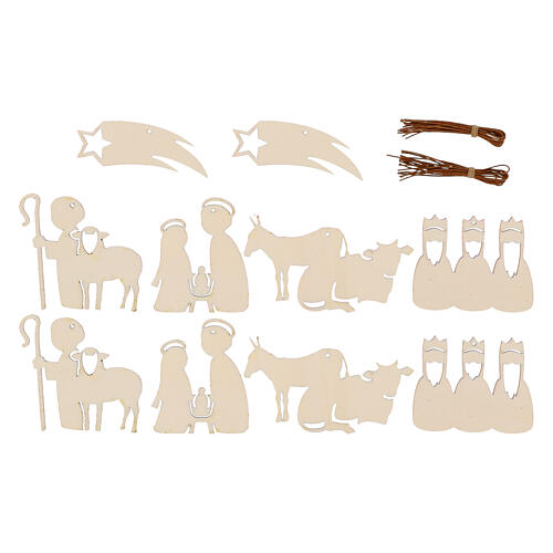 Decoraciones SPIRA Nativity 8 cm árbol Navidad belén Large madera 20 piezas 1