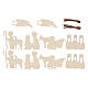 Decoraciones SPIRA Nativity 8 cm árbol Navidad belén Large madera 20 piezas s1