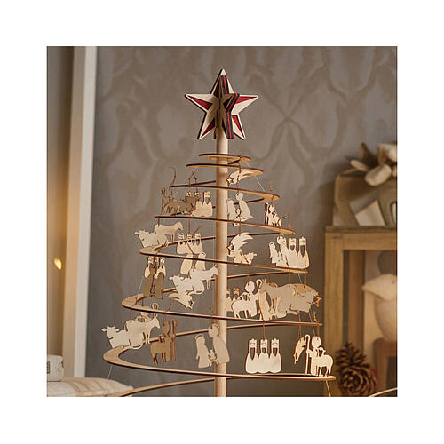 Large SPIRA Nativity Christmas Tree Wooden Ornaments, 8 cm, 20 pcs 2
