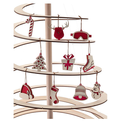 Decoraciones Navideñas 6 cm SPIRA Medium madera fieltro 10 unidades 2