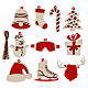 Decoraciones Navideñas 6 cm SPIRA Medium madera fieltro 10 unidades s1