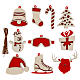 Decoraciones Navideñas 6 cm SPIRA Medium madera fieltro 10 unidades s1
