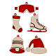 Decoraciones Navideñas 8 cm SPIRA Large madera fieltro 10 piezas s3