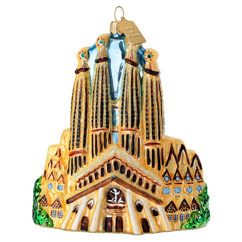 Sagrada Familia Barcelone décoration verre soufflé sapin Noël 4