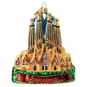 Sagrada Familia Barcelona blown glass Christmas ornament