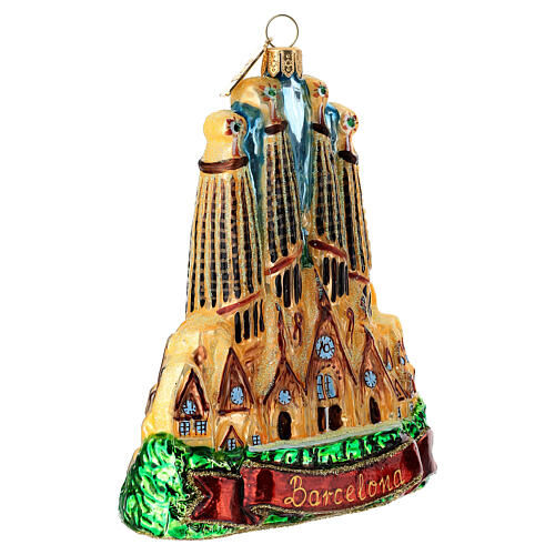 Sagrada Familia Barcelona blown glass Christmas ornament 3