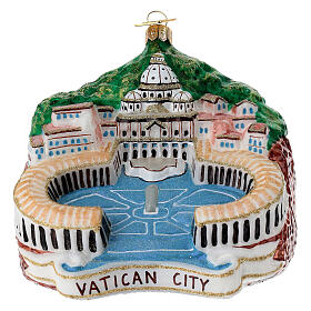 St. Peter's Basilica (Vatican) blown‑glass Christmas tree ornament
