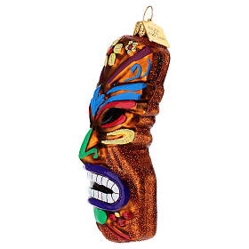 Máscara Tiki decoración árbol Navidad vidrio soplado