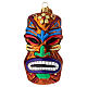 Maschera Tiki decorazione albero Natale vetro soffiato s1