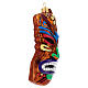 Tiki mask blown glass Christmas ornament s3