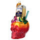 Tropical skull cocktail, blown glass Christmas tree ornament s2