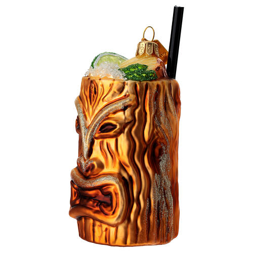 Cóctel Tiki decoración navideña para árbol vidrio soplado 2