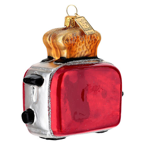 Tostapane addobbo albero Natale vetro soffiato 4