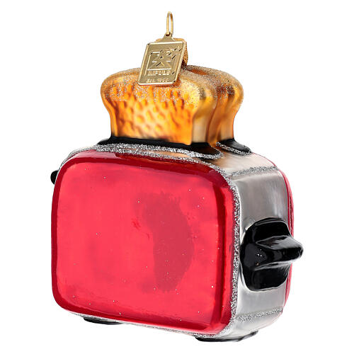 Toaster blown glass Christmas tree ornament 3