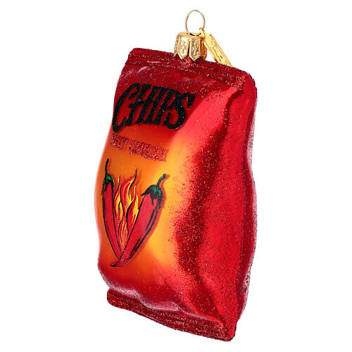 Spicy potato chips, blown glass Christmas tree decoration 2
