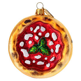 Pizza napolitana adorno árbol Navidad vidrio soplado