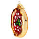 Pizza napolitana ornamento vidro soprado árvore Natal s2