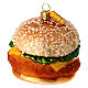 Hamburguesa de pollo adorno navideño para árbol vidrio soplado s4