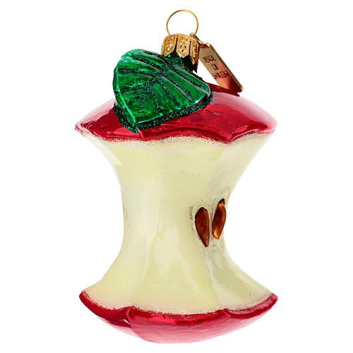 Corazón de manzana adorno vidrio soplado árbol Navidad 2