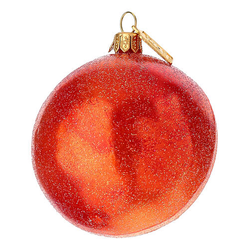Blown glass Christmas tree decoration: peach 4