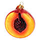 Blown glass Christmas tree decoration: peach s1