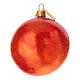 Blown glass Christmas tree decoration: peach s4