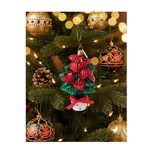 Anthurium, Weihnachtsbaumschmuck aus mundgeblasenem Glas 2