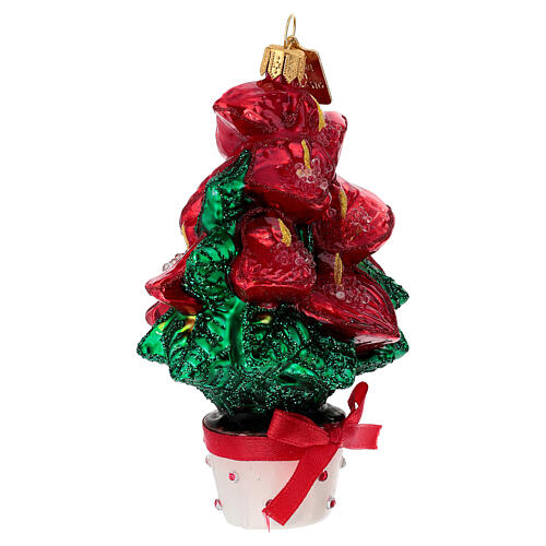 Blown glass Anthurium, Christmas tree ornament 4