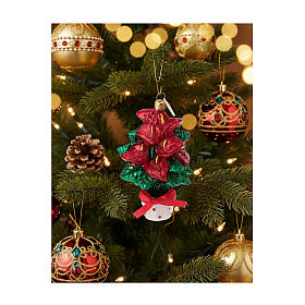 Anthurium plant blown glass Christmas tree ornament