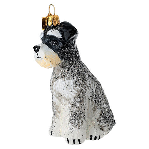 Schnauzer décoration en verre soufflé pour sapin de Noël 2