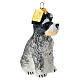 Schnauzer decoro vetro soffiato albero Natale s3