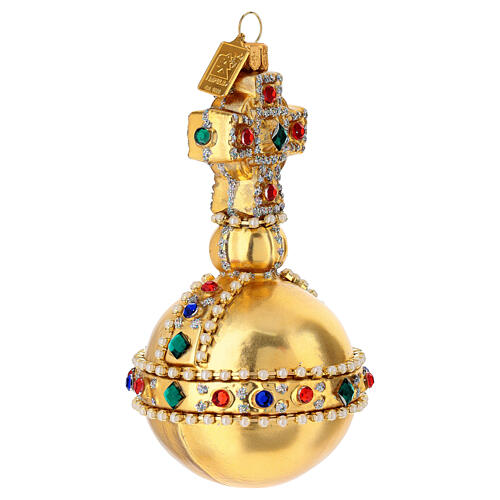 Globo crucigero addobbo albero Natale vetro soffiato 4