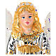 Golden angel, blown glass Christmas tree topper s3