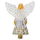 Golden angel, blown glass Christmas tree topper s7