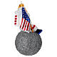 Santa Claus on the Moon blown-glass Christmas tree ornament s4