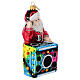 Babbo Natale DJ decoro albero Natale vetro soffiato s3