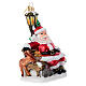 Santa Claus with forest animals blown glass Christmas ornament s3