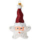 Star-shaped Santa Claus, blown glass Christmas tree ornament s1