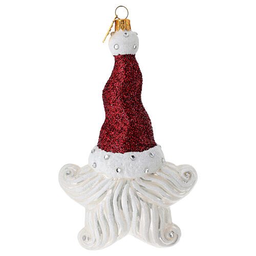 Étoile Père Noël décoration sapin verre soufflé 4