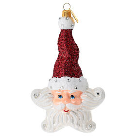 Estrela Pai Natal ornamento em vidro soprado