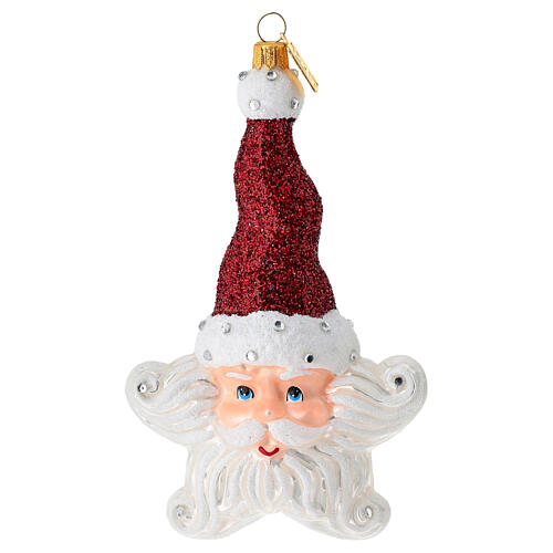 Estrela Pai Natal ornamento em vidro soprado 1