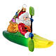 Santa Claus on a kayak, blown glass tree decoration s3